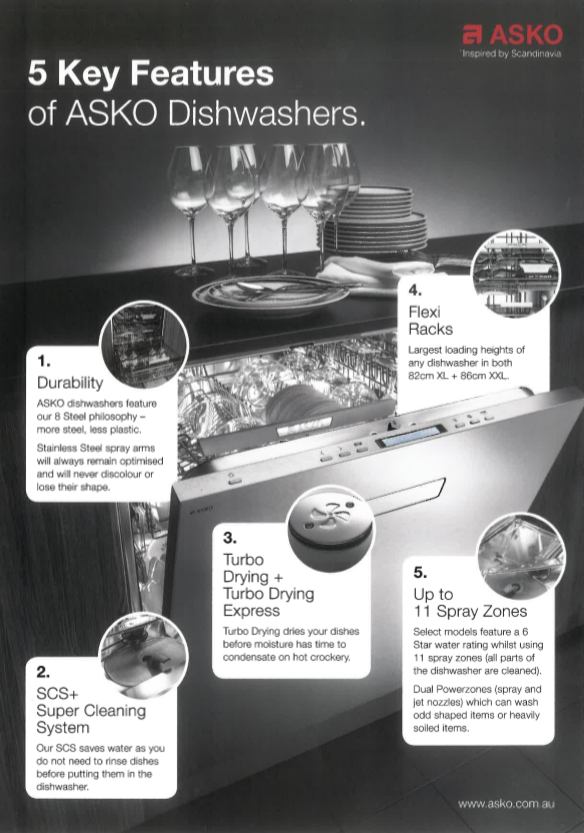 Dishwashers / 82cm Dishwasher BI Classic S/Steel DBI243IB.S.AU ASKO