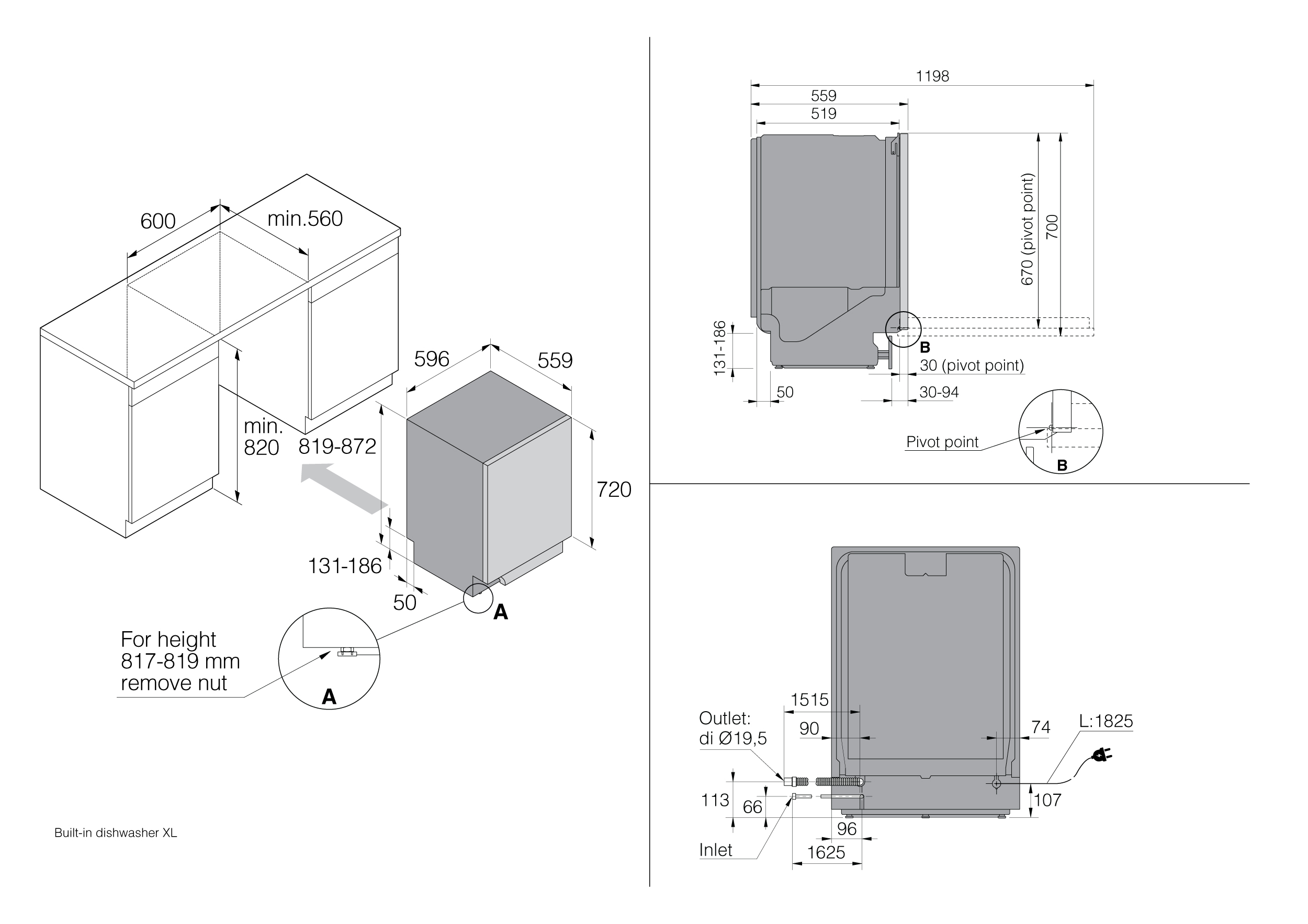 Dishwashers / 82cm Dishwasher BI Classic S/Steel DBI243IB.S.AU ASKO