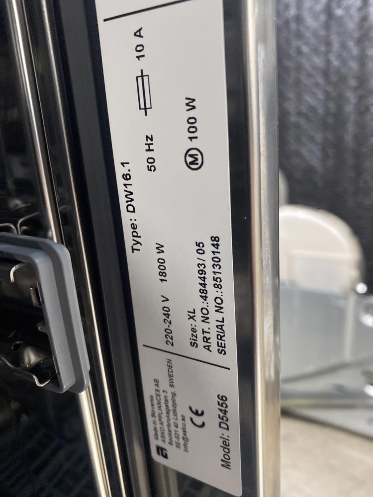 asko dishwasher d5456