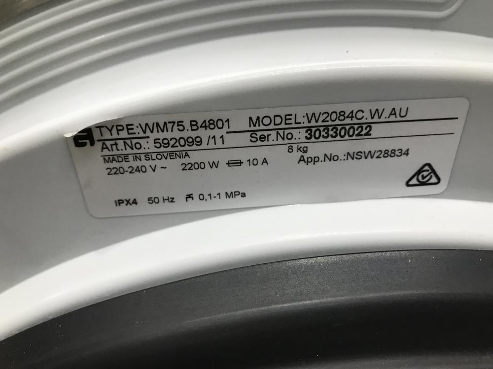 Washing machines / 8kg Washer 1400RPM Classic White W2084C.W.AU